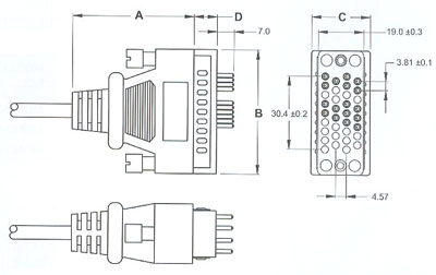 male V.35 PLUG