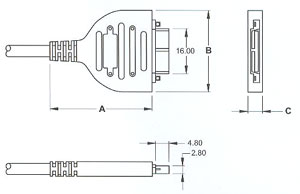 SERIES I PCMCIA I/O CABLE
