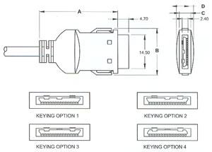 SERIES III PCMCIA I/O CABLE