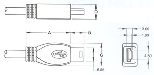 MINI USB PLUG "A" TYPE