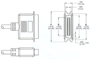 male centronic connector (moled type)