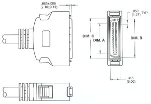 male HIGH DENSITY CONNECTOR